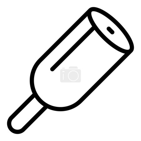 Illustration for Corn dog style icon outline vector. Hot food. Sauce cheese - Royalty Free Image