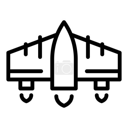 Illustration for Future jetpack icon outline vector. Skill jet. Astronaut success - Royalty Free Image
