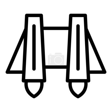 Illustration for Career jetpack icon outline vector. Jet skill. Speed future - Royalty Free Image