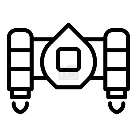 Illustration for Work jetpack icon outline vector. Speed rocket. High future - Royalty Free Image