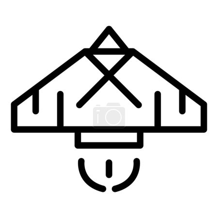 Illustration for Jet icon outline vector. Jetpack growth. Boost rocket - Royalty Free Image