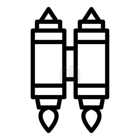 Illustration for Astronaut jetpack icon outline vector. Work future. Goal engine - Royalty Free Image