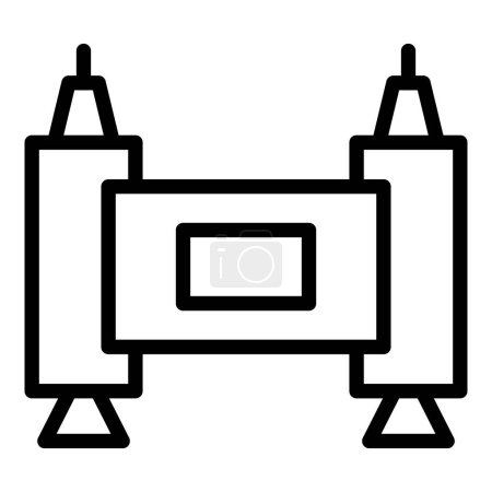 Illustration for Engine jetpack icon outline vector. Boost rocket. Work speed - Royalty Free Image
