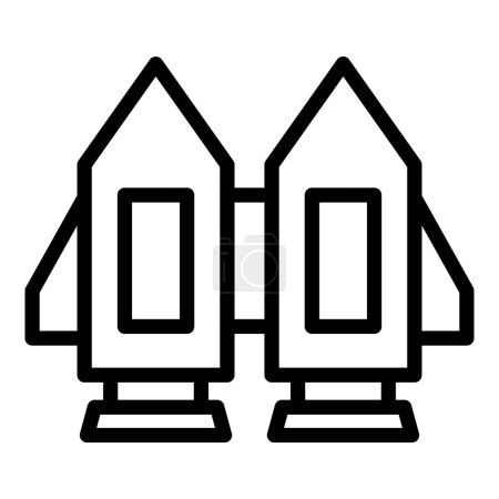 Illustration for Hight jetpack icon outline vector. Success skill. Work speed - Royalty Free Image