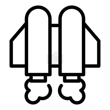 Illustration for Extreme jetpack icon outline vector. Work career. Success skill - Royalty Free Image
