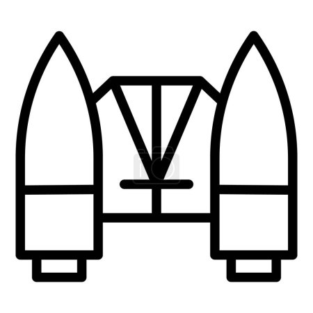 Illustration for Potential jetpack icon outline vector. Boost speed. Work future - Royalty Free Image