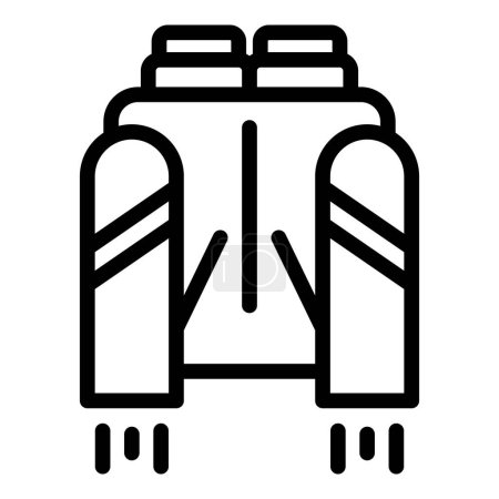 Illustration for Space jetpack icon outline vector. Work career. Rocket speed - Royalty Free Image