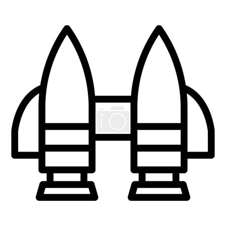 Illustration for Electric jetpack icon outline vector. Boost speed. Success skill - Royalty Free Image