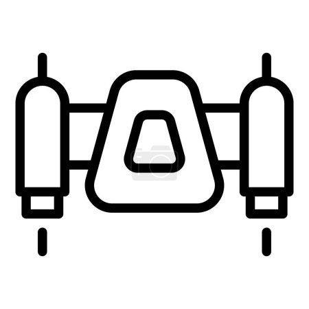 Illustration for Startup jetpack icon outline vector. Skill work. Future career - Royalty Free Image