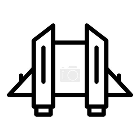 Illustration for Launch jetpack icon outline vector. Work skill. Rocket boost - Royalty Free Image