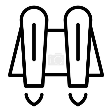 Illustration for Target jetpack icon outline vector. Work skill. Rocket speed - Royalty Free Image