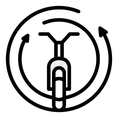 Illustration for Bike sharing icon outline vector. Smart transport. Rent system - Royalty Free Image