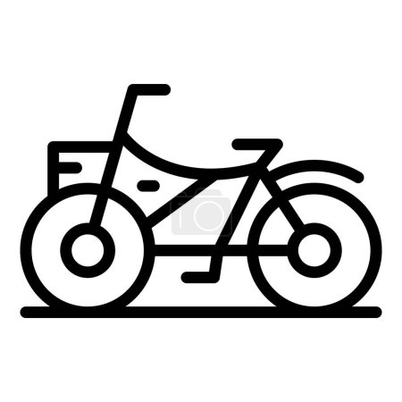 Illustration for Small bike rent icon outline vector. System parking. Smart share - Royalty Free Image