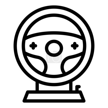 Ilustración de Gamer icono del volante contorno vector. Juego de deportes. desafío en línea - Imagen libre de derechos