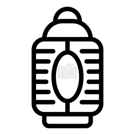 Illustration for Japan lamp icon outline vector. Tower city. Ancient tokyo - Royalty Free Image