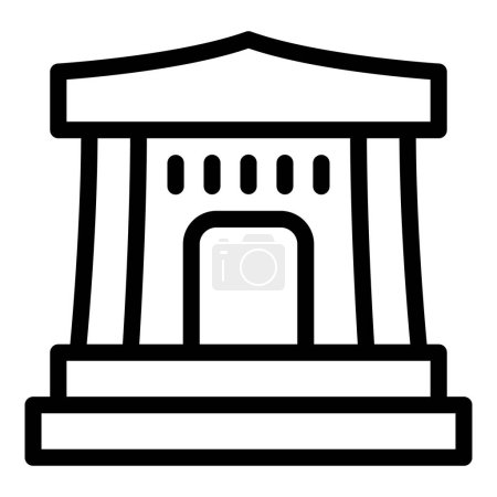 Illustration for Japan temple icon outline vector. City pagoda. Tokyo map - Royalty Free Image