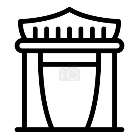 Illustration for Kyoto arch icon outline vector. City tower. Tokyo autumn - Royalty Free Image