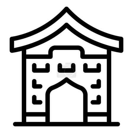 Illustration for Travel kyoto icon outline vector. Japan tower. Tourism house - Royalty Free Image