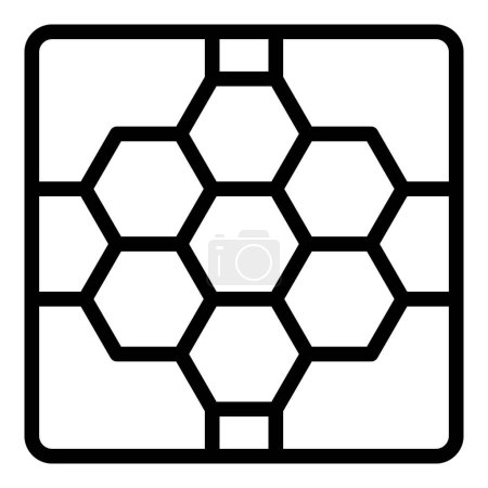 Illustration for Patio tile icon outline vector. Surface element. Cement stone - Royalty Free Image