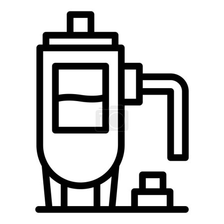 Illustration for Candle factory icon outline vector. Making apron. Craft family - Royalty Free Image