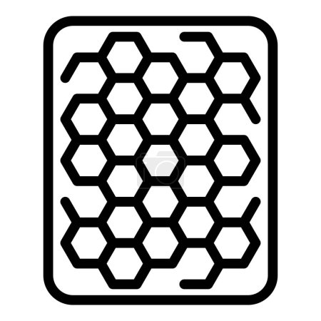 Illustration for Wax bee board icon outline vector. Artist candle. Making factory - Royalty Free Image