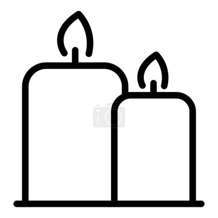 Illustration for Spa candles icon outline vector. Candle making. Create decorate - Royalty Free Image