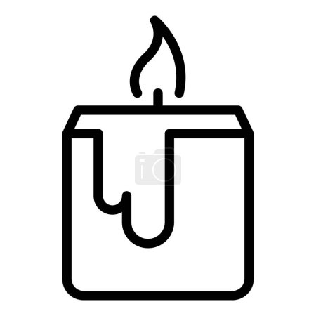 Illustration for Class candle icon outline vector. Massage making. Create decorate - Royalty Free Image