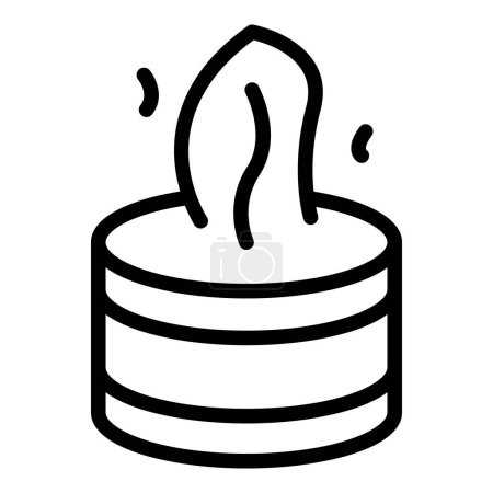 Illustration for Big candle icon outline vector. Massage workshop. Create decorate - Royalty Free Image