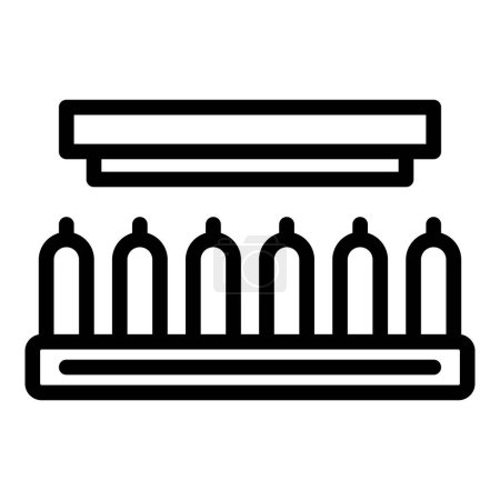 Illustration for Candle factory line icon outline vector. Workshop making. Create decorate - Royalty Free Image