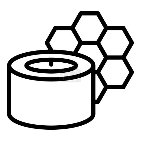 Illustration for Candle wax natural icon outline vector. Automation class. Chemical propolis - Royalty Free Image