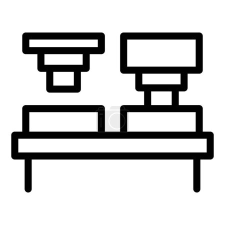 Illustration for Candle equipment icon outline vector. Making workshop. Chemical propolis - Royalty Free Image