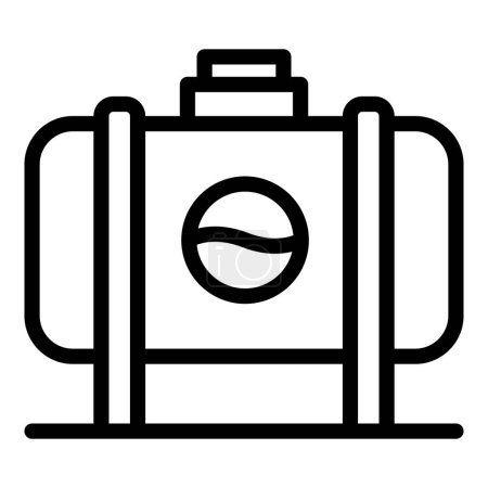 Illustration for Tank wax icon outline vector. Candle making. Automation decorate - Royalty Free Image