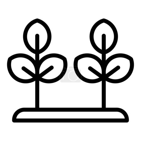 Illustration for Belarus plant icon outline vector. Map country. Nature border - Royalty Free Image