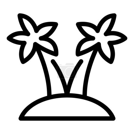 Téléchargez les illustrations : Icône plage icône contour vecteur. Carte de Croatie. Ville de mer - en licence libre de droit
