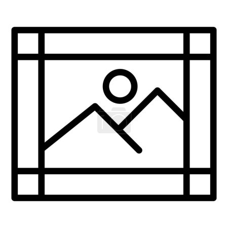 Illustration for Wall snapshot icon outline vector. Screen image. Zoom phone - Royalty Free Image