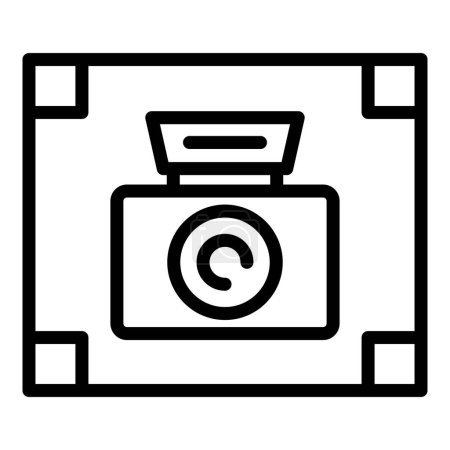 Illustration for Focus screenshot icon outline vector. Cam image. Camera button - Royalty Free Image