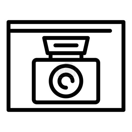 Illustration for Cell screenshot icon outline vector. Camera screen. Image phone - Royalty Free Image