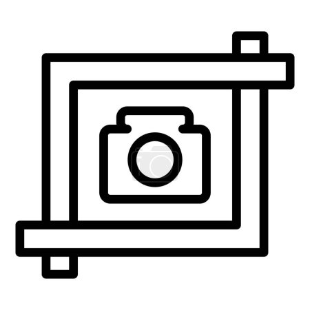 Illustration for Frame capture icon outline vector. Screen image. Face shoot - Royalty Free Image