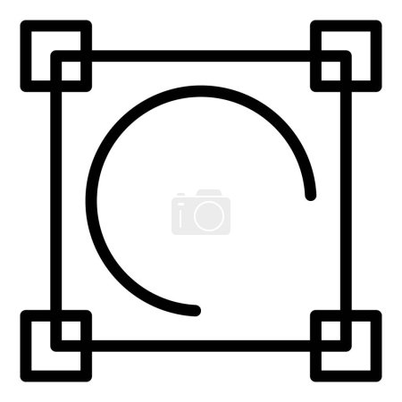 Illustration for Digital snapshot icon outline vector. Mobile cell. App photo - Royalty Free Image