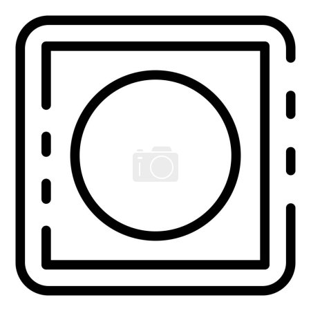 Illustration for Face shoot icon outline vector. Screen image. Photo zoom - Royalty Free Image
