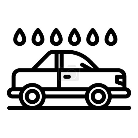 Illustration for Car clean foam icon outline vector. Tire wash. Car service - Royalty Free Image