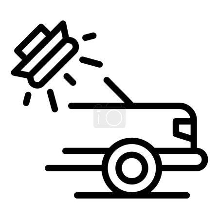 Illustration for Pressure cleaning icon outline vector. Car wash. Clean foam - Royalty Free Image