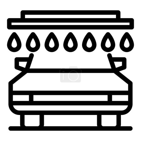 Illustration for Shower car icon outline vector. Wash service. Clean window - Royalty Free Image