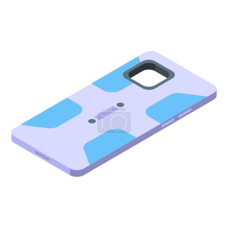 Illustration for Modern case icon isometric vector. Smartphone cover. Mobile accessory - Royalty Free Image