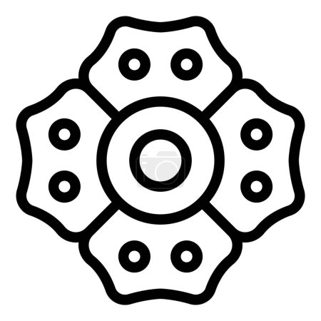 Ilustración de Lanzador rafflesia icono contorno vector. Planta de flores. Cadáver tropical - Imagen libre de derechos