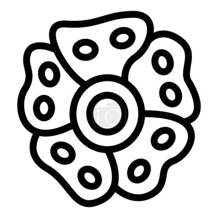 Ilustración de Parque rafflesia icono contorno vector. Planta de flores. Lanzador tropical - Imagen libre de derechos