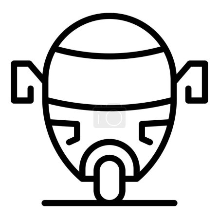 Illustration for Tuktuk tricycle icon outline vector. Indian bike. Asia tuk - Royalty Free Image