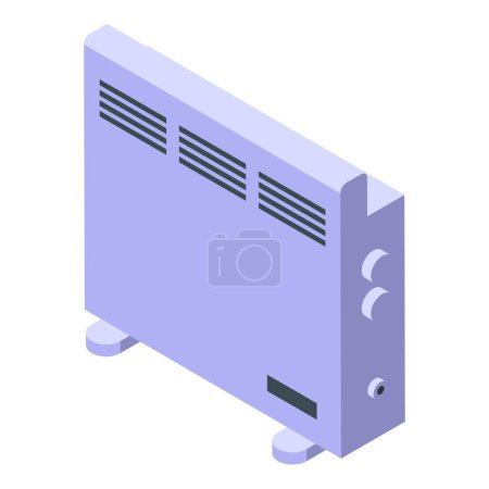 Illustration for Domestic convector icon isometric vector. Room radiator. Service equipment - Royalty Free Image