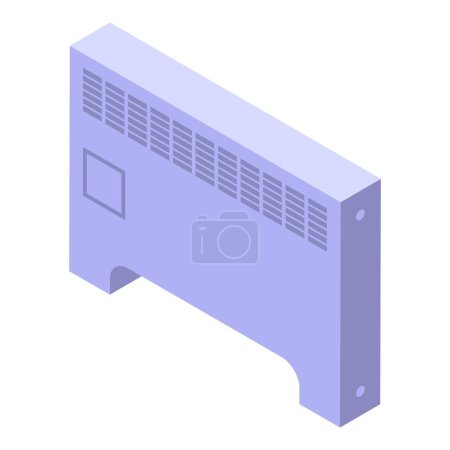 Ilustración de Icono del calentador de agua vector isométrico. Energía de la habitación. Servicio climático - Imagen libre de derechos