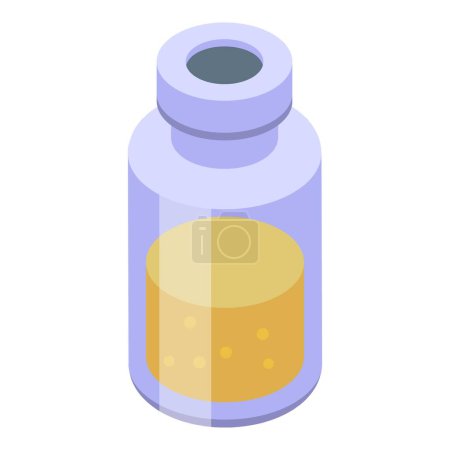Illustration for Contraception bottle icon isometric vector. Birth control. Education health - Royalty Free Image